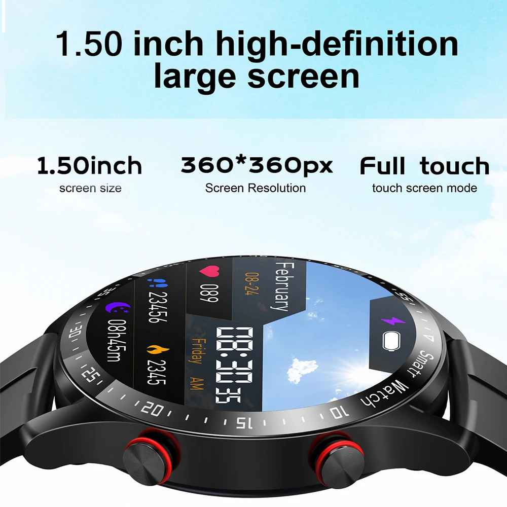 Orologio intelligente 2025 nuova chiamata Bluetooth Smartwatch Men 360*360 HD Display cardiofrequenzimetro Fitness Tracker ECG PPG Business smartwatch per Huawei