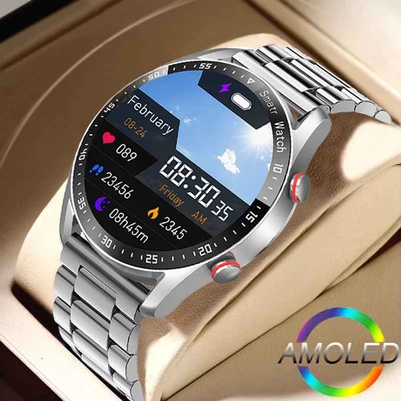 Orologio intelligente 2025 nuova chiamata Bluetooth Smartwatch Men 360*360 HD Display cardiofrequenzimetro Fitness Tracker ECG PPG Business smartwatch per Huawei