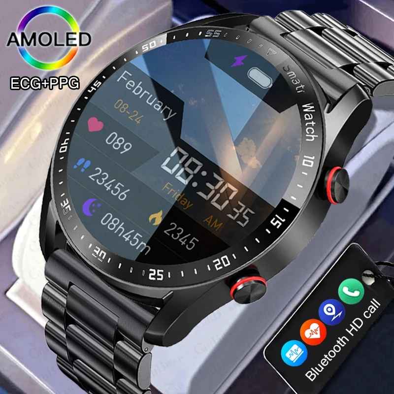 Orologio intelligente 2025 nuova chiamata Bluetooth Smartwatch Men 360*360 HD Display cardiofrequenzimetro Fitness Tracker ECG PPG Business smartwatch per Huawei